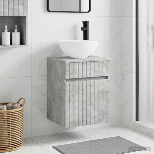 Wall-mounted Sink Vanity Concrete Grey 39 x 41 x 64.5 cm