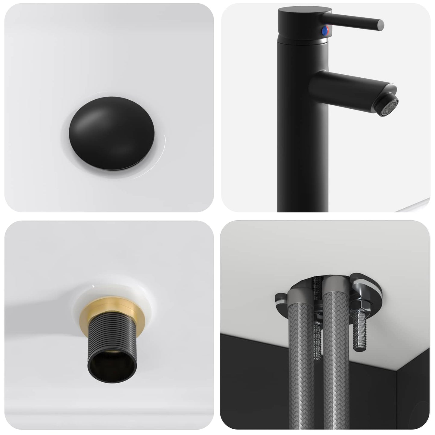Wall-mounted Sink Vanity Black 49 x 41 x 63 cm Engineered Wood