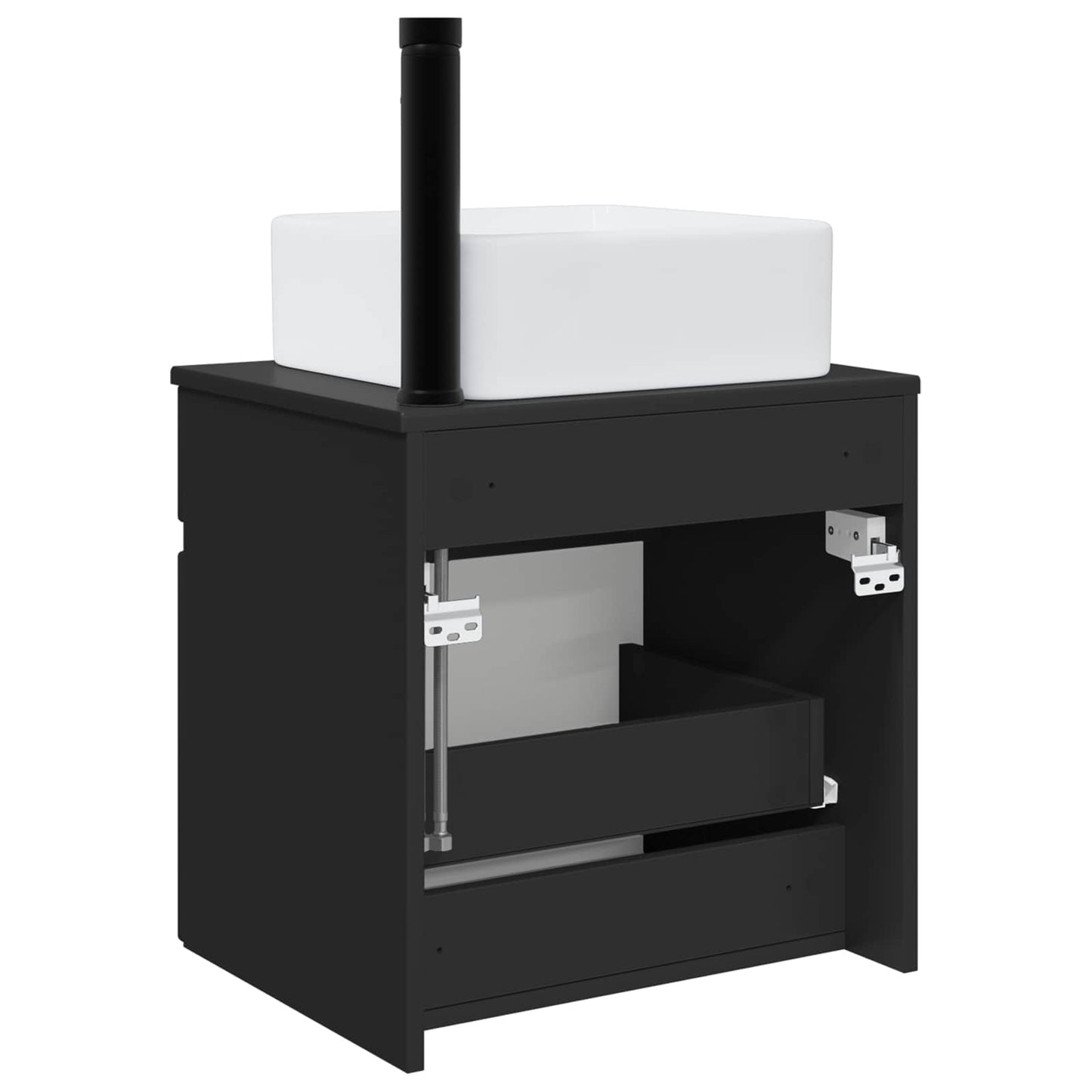 Wall-mounted Sink Vanity Black 49 x 41 x 63 cm Engineered Wood