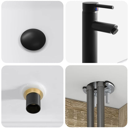 Wall-mounted Sink Vanity Sonoma Oak 49 x 41 x 63 cm