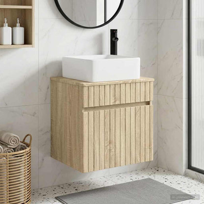 Wall-mounted Sink Vanity Sonoma Oak 49 x 41 x 63 cm