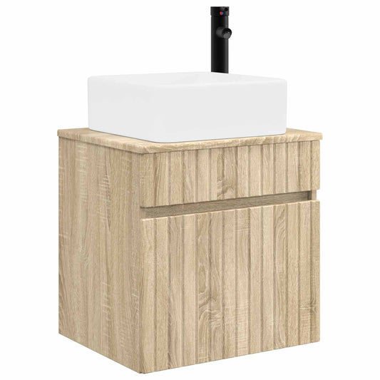 Wall-mounted Sink Vanity Sonoma Oak 49 x 41 x 63 cm