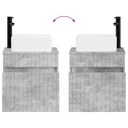 Wall-mounted Sink Vanity Concrete Grey 49 x 41 x 63 cm