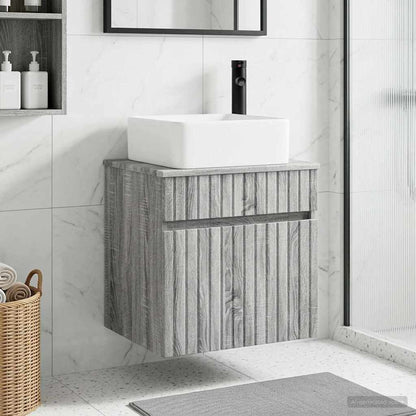 Wall-mounted Sink Vanity Grey Sonoma 49 x 41 x 63 cm