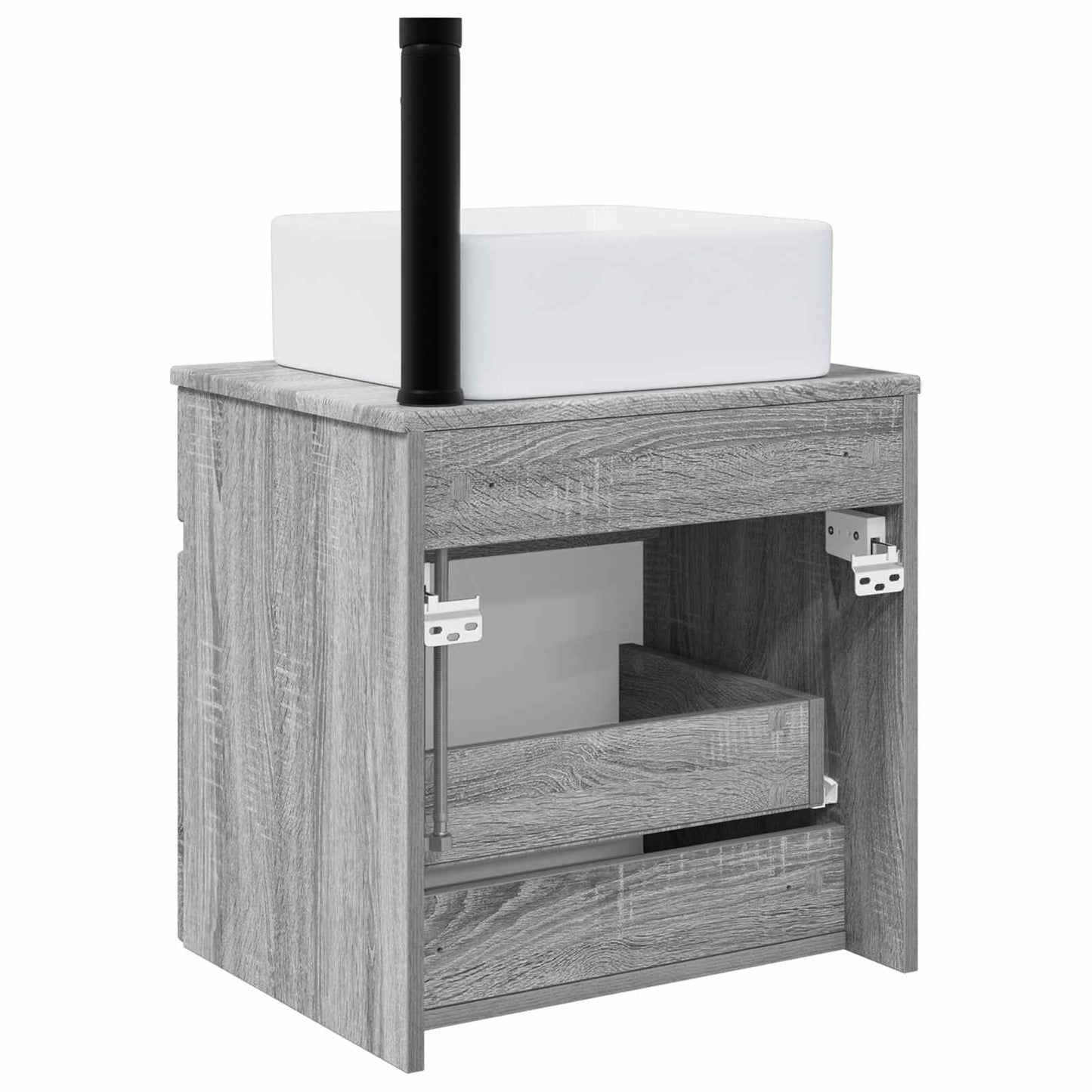 Wall-mounted Sink Vanity Grey Sonoma 49 x 41 x 63 cm