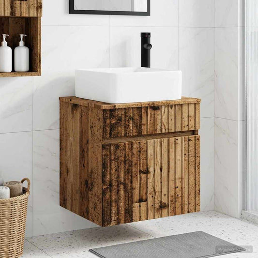 Wall-mounted Sink Vanity Old Wood 49 x 41 x 63 cm