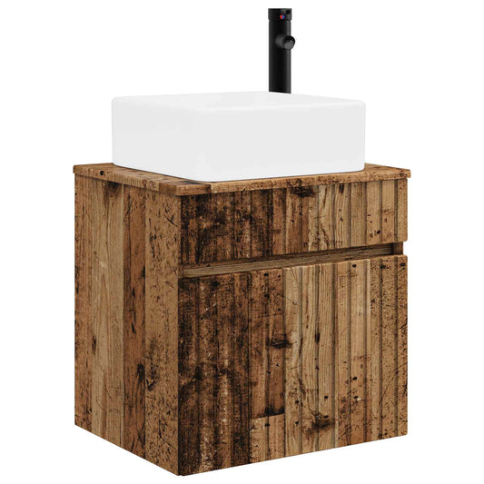 Wall-mounted Sink Vanity Old Wood 49 x 41 x 63 cm