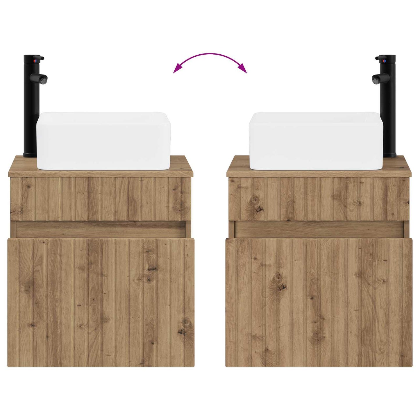 Wall-mounted Sink Vanity Artisan Oak 49 x 41 x 63 cm