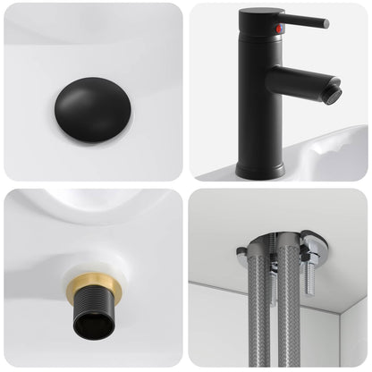 Wall-mounted Sink Vanity White 39 x 41 x 62.5 cm
