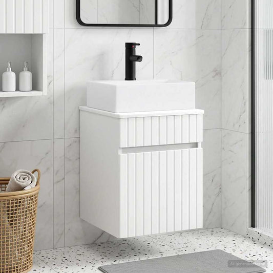 Wall-mounted Sink Vanity White 39 x 41 x 62.5 cm