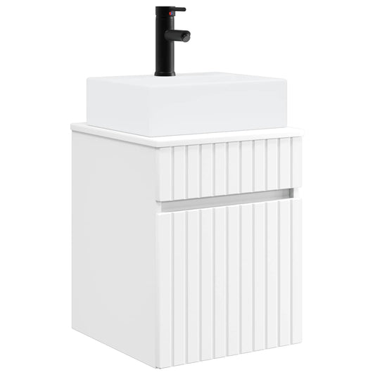 Wall-mounted Sink Vanity White 39 x 41 x 62.5 cm