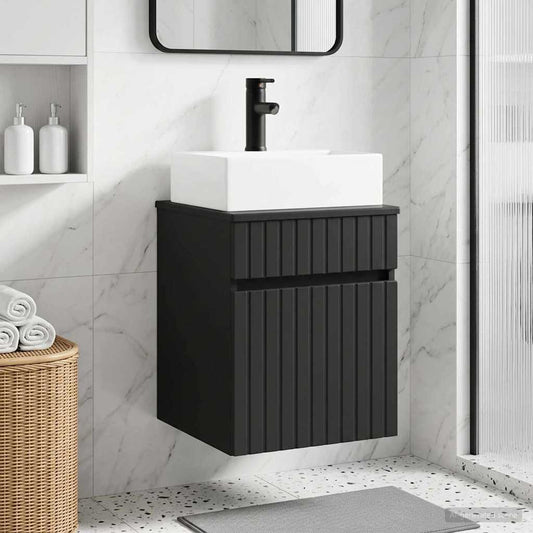 Wall-mounted Sink Vanity Black 39 x 41 x 62.5 cm