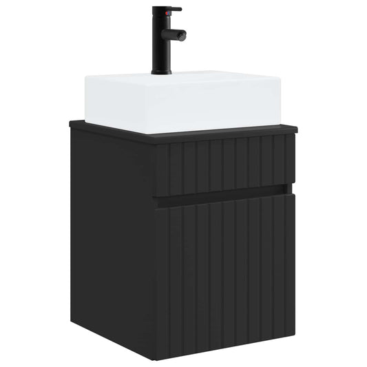 Wall-mounted Sink Vanity Black 39 x 41 x 62.5 cm