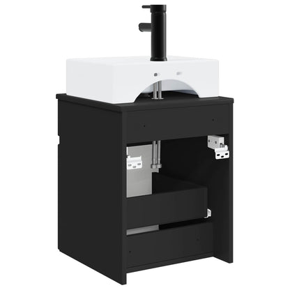 Wall-mounted Sink Vanity Black 39 x 41 x 62.5 cm