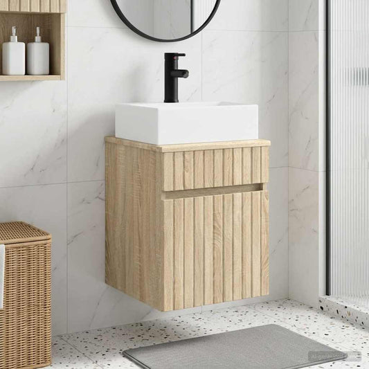 Wall-mounted Sink Vanity Sonoma Oak 39 x 41 x 62.5 cm
