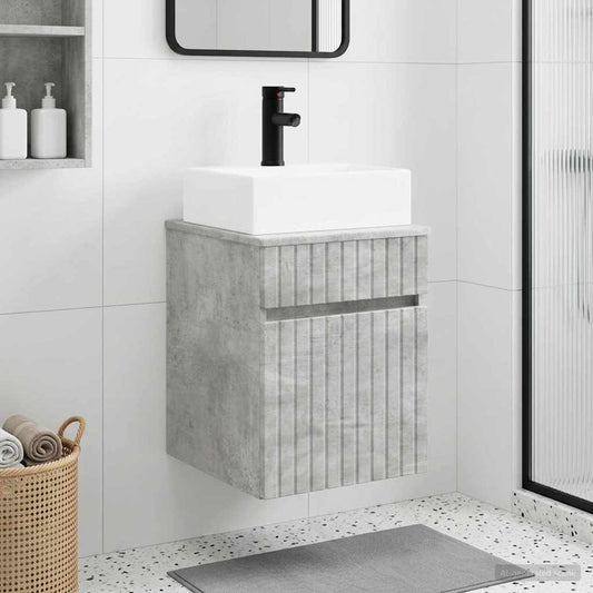 Wall-mounted Sink Vanity Concrete Grey 39 x 41 x 62.5 cm