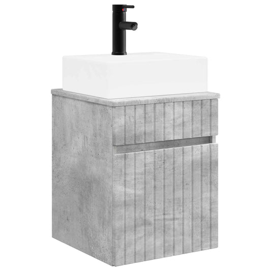Wall-mounted Sink Vanity Concrete Grey 39 x 41 x 62.5 cm