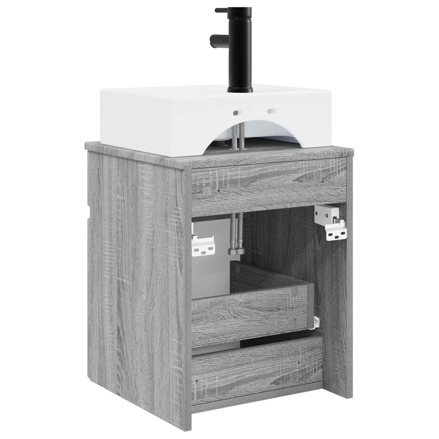 Wall-mounted Sink Vanity Grey Sonoma 39 x 41 x 62.5 cm