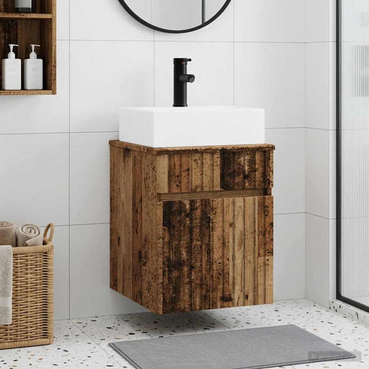 Wall-mounted Sink Vanity Old Wood 39 x 41 x 62.5 cm