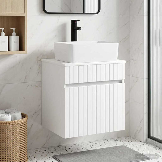 Wall-mounted Sink Vanity White 49 x 41 x 63 cm Engineered Wood