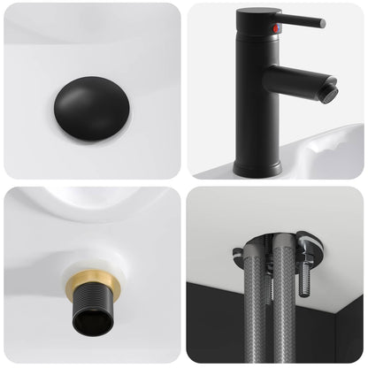 Wall-mounted Sink Vanity Black 49 x 41 x 63 cm Engineered Wood