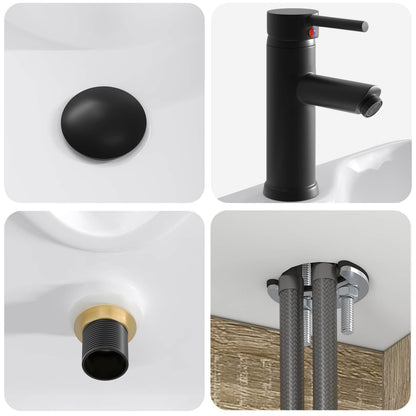 Wall-mounted Sink Vanity Sonoma Oak 49 x 41 x 63 cm