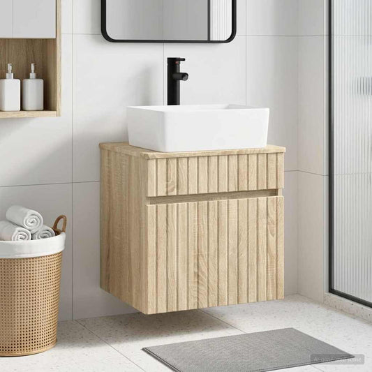Wall-mounted Sink Vanity Sonoma Oak 49 x 41 x 63 cm