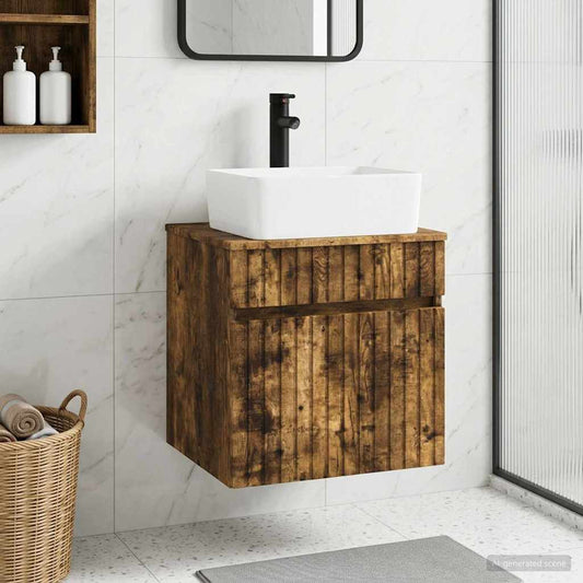 Wall-mounted Sink Vanity Smoked Oak 49 x 41 x 63 cm