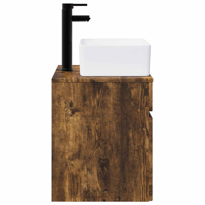 Wall-mounted Sink Vanity Smoked Oak 49 x 41 x 63 cm