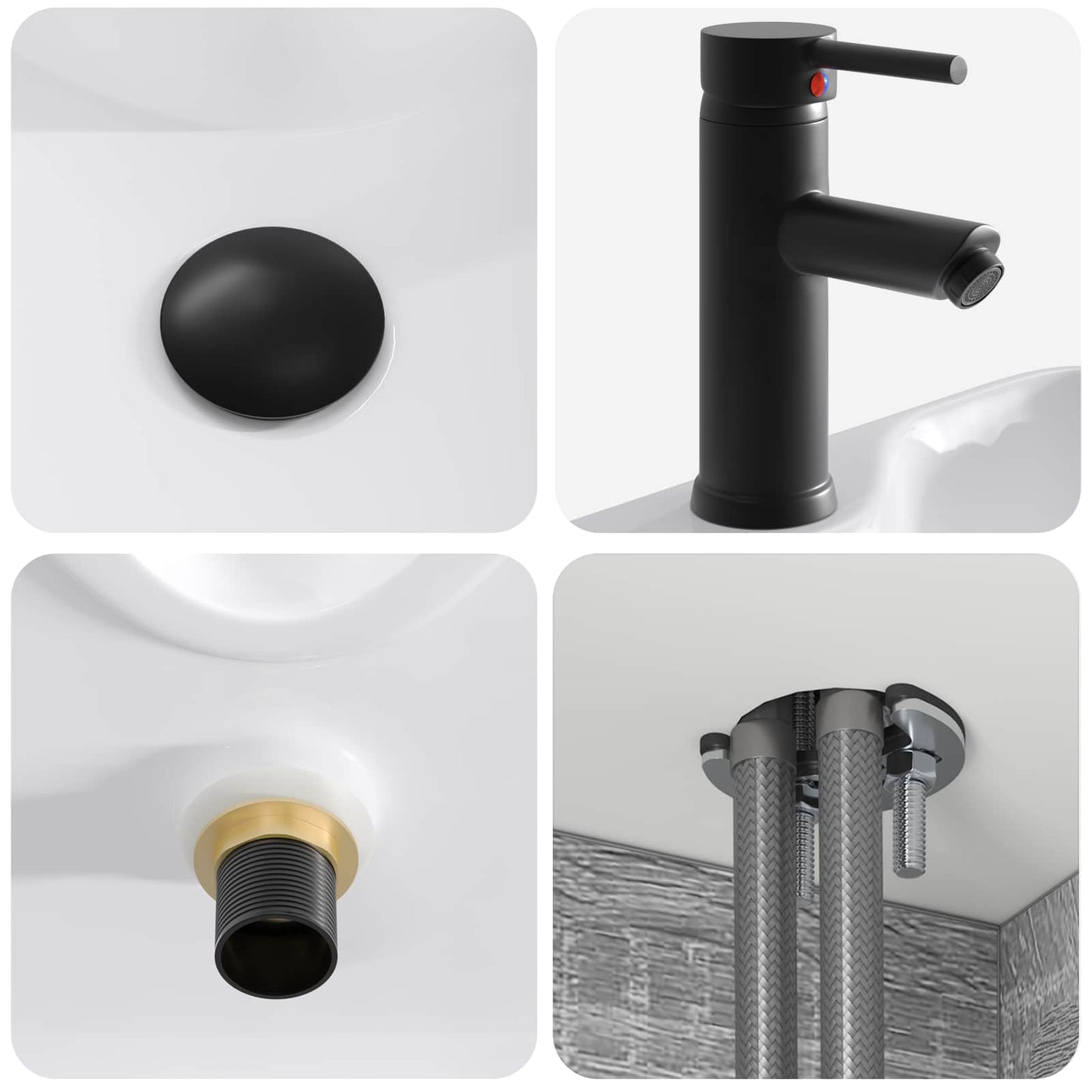 Wall-mounted Sink Vanity Grey Sonoma 49 x 41 x 63 cm