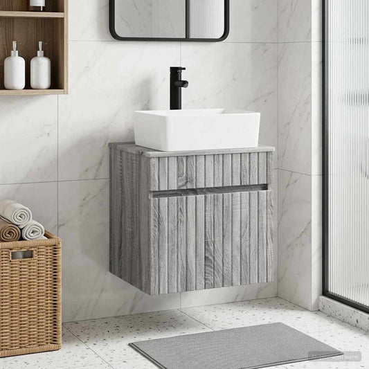 Wall-mounted Sink Vanity Grey Sonoma 49 x 41 x 63 cm