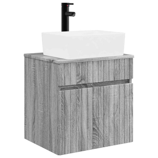 Wall-mounted Sink Vanity Grey Sonoma 49 x 41 x 63 cm