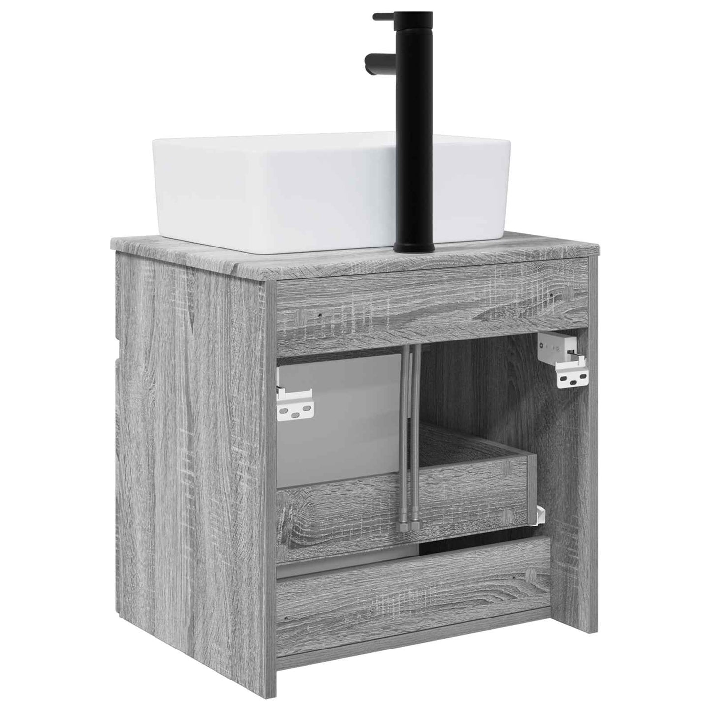 Wall-mounted Sink Vanity Grey Sonoma 49 x 41 x 63 cm
