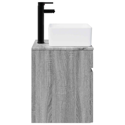 Wall-mounted Sink Vanity Grey Sonoma 49 x 41 x 63 cm