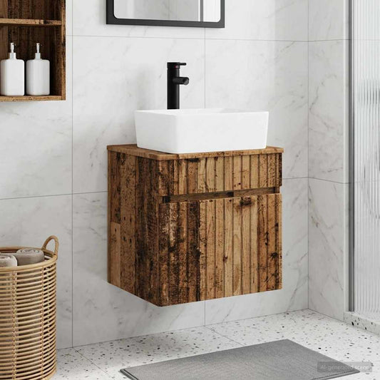 Wall-mounted Sink Vanity Old Wood 49 x 41 x 63 cm