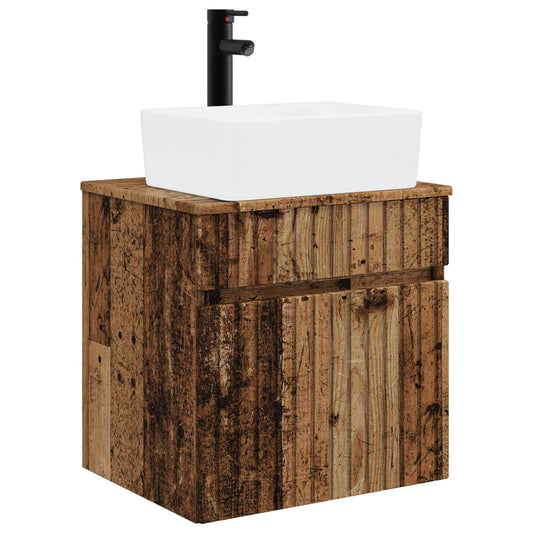 Wall-mounted Sink Vanity Old Wood 49 x 41 x 63 cm