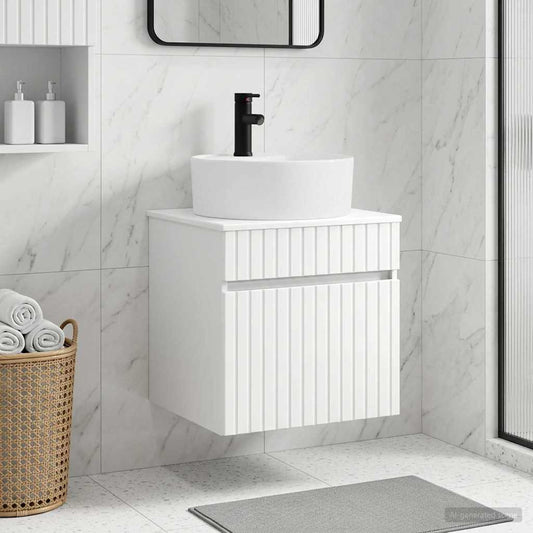 Wall-mounted Sink Vanity White 49 x 44.5 x 65 cm