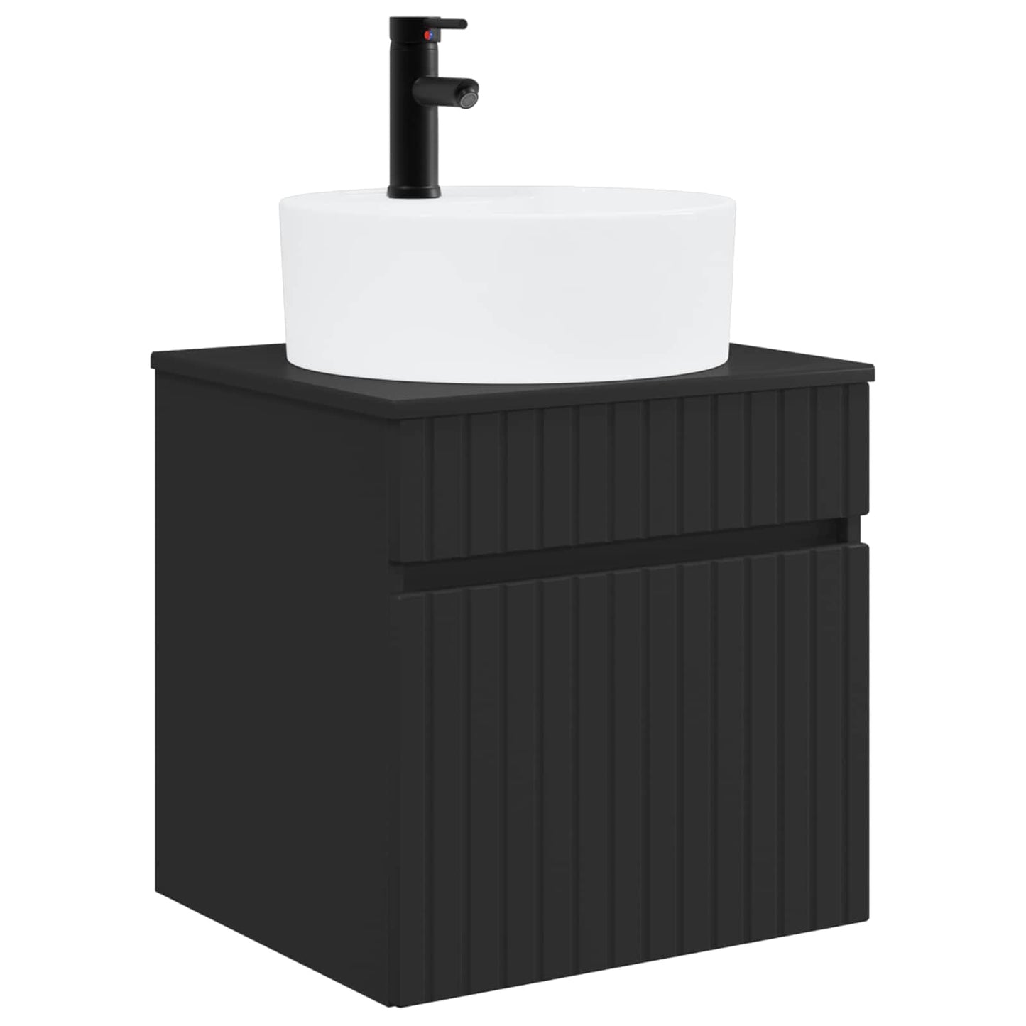 Wall-mounted Sink Vanity Black 49 x 44.5 x 65 cm