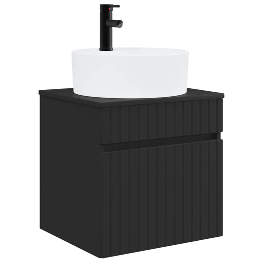 Wall-mounted Sink Vanity Black 49 x 44.5 x 65 cm