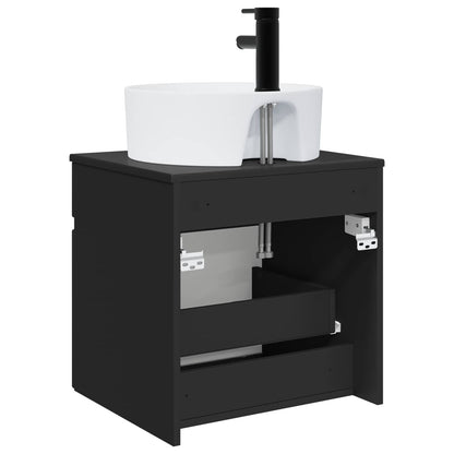 Wall-mounted Sink Vanity Black 49 x 44.5 x 65 cm