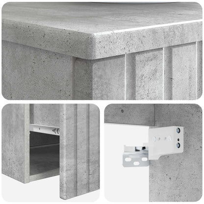 Wall-mounted Sink Vanity Concrete Grey 49 x 44.5 x 65 cm
