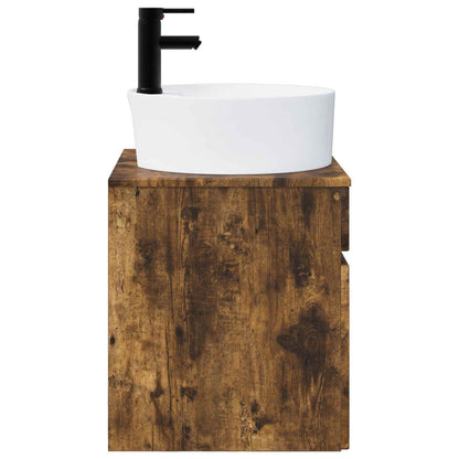 Wall-mounted Sink Vanity Smoked Oak 49 x 44.5 x 65 cm