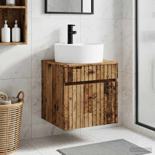 Wall-mounted Sink Vanity Old Wood 49 x 44.5 x 65 cm