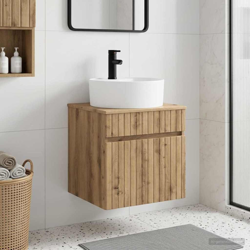 Wall-mounted Sink Vanity Artisan Oak 49 x 44.5 x 65 cm