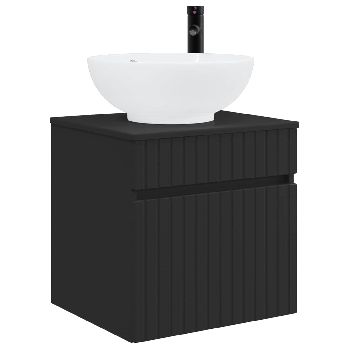 Wall-mounted Sink Vanity Black 49 x 44.5 x 66.5 cm