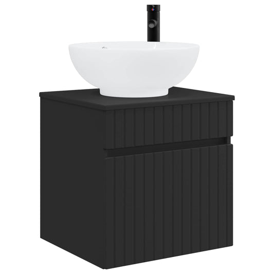 Wall-mounted Sink Vanity Black 49 x 44.5 x 66.5 cm