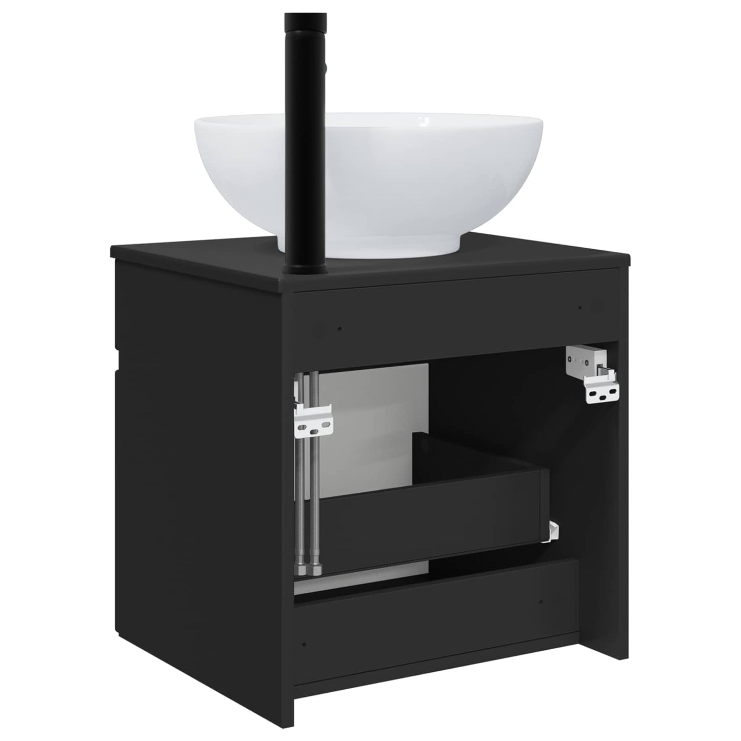 Wall-mounted Sink Vanity Black 49 x 44.5 x 66.5 cm