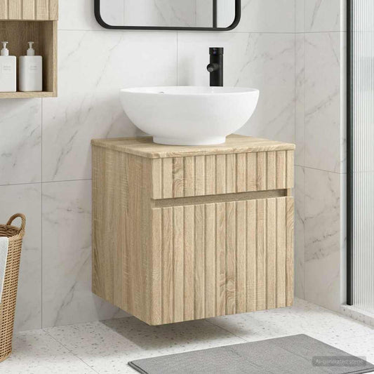 Wall-mounted Sink Vanity Sonoma Oak 49 x 44.5 x 66.5 cm