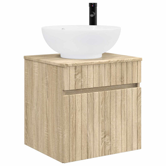 Wall-mounted Sink Vanity Sonoma Oak 49 x 44.5 x 66.5 cm