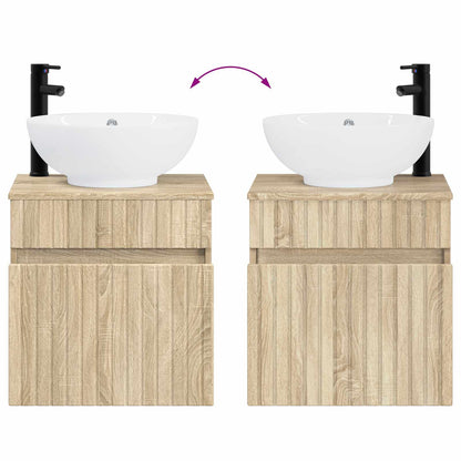 Wall-mounted Sink Vanity Sonoma Oak 49 x 44.5 x 66.5 cm